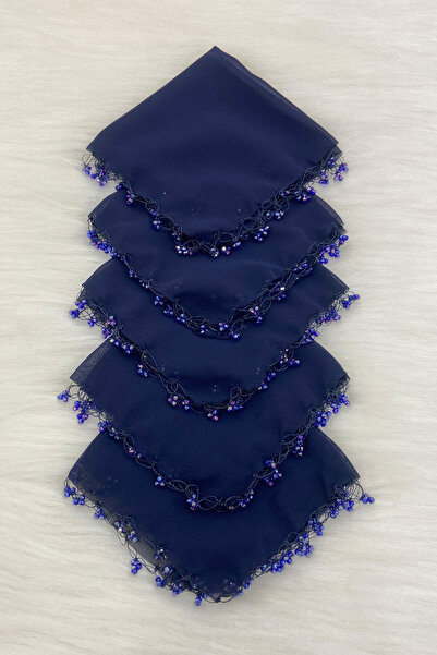 ZEYMERADE مناديل العروس والعريس المزينة بالخرز الزجاجي الكريستالي باللون الأز...