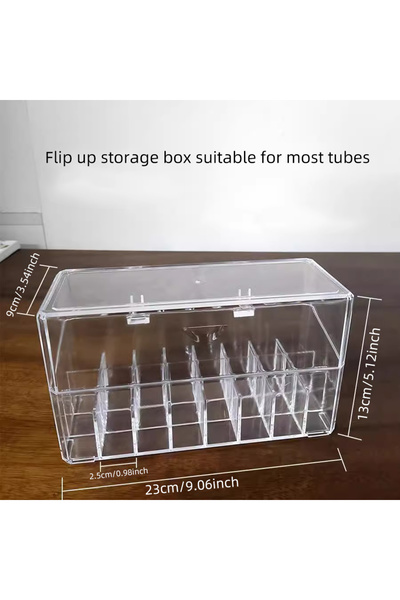 Choice 24 grid with cover Watercolor pigment storage box, color mixing box, watercolor pigment tube transpa