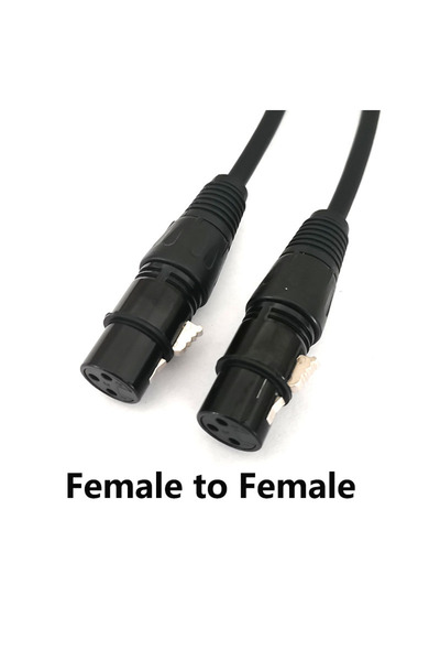 BSN كابل XLR ثلاثي الأطراف بطول 0.5 متر من أنثى إلى أنثى، تمديد من ذكر إلى ذك...
