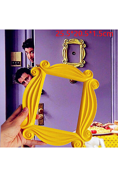 Choice إطار باب مسلسل الأصدقاء التلفزيوني إطار باب مونيكا مصنوع يدويًا من الخشب الأصفر إطارات الصور القابلة للتحصيل ديكور المنزل