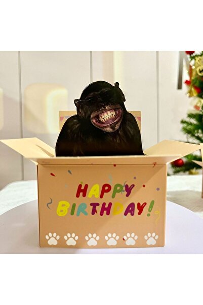 Choice ZGYQK-D-1PCS بطاقة عيد ميلاد سعيد منبثقة ومضحكة - تصميم شخصية ثلاثية ا...