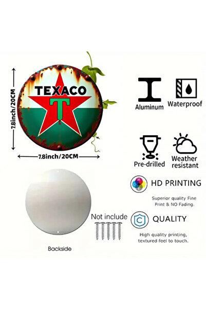 HELLOYOUNG TYA4694-20x20cm لوحة فنية معدنية عتيقة ساحرة وجذابة لنجمة تيكساكو:...