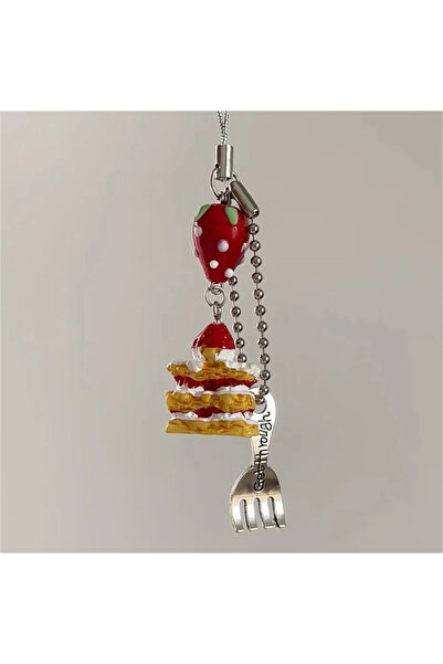 Choice أخرى كعكة لطيف 3D كعكة الفراولة كعكة كعكة قلادة سحر الهاتف حزام إكسسوا...