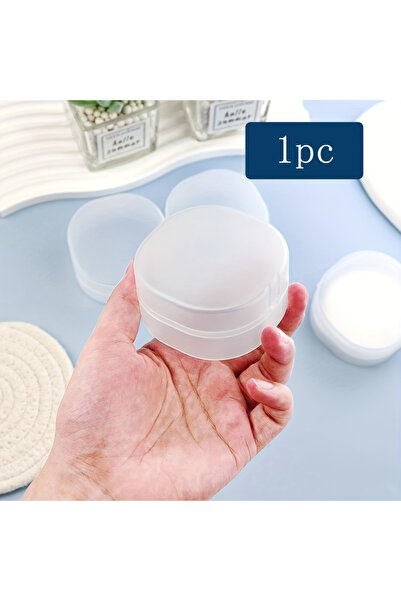 Choice حامل دائري بلاستيكي شفاف قطعة واحدة - منظم محمول لمستحضرات التجميل ومز...