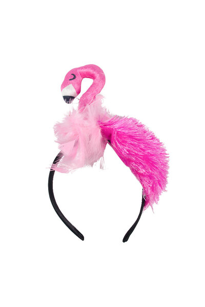 Choice قطعة واحدة من طوق الرأس الإبداعي على شكل رأس طائر الفلامنغو الوردي اله...