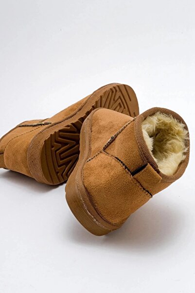 LastStep Kadın Süet Içi Kürklü Alçak Taban Bilekte Kısa Kadın Bot&bootie