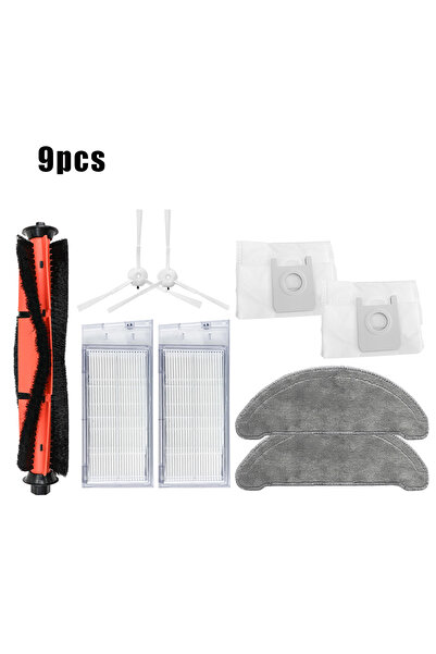 Choice 9 pcs For Roidmi Eve Plus SDJ01RM Robot Vacuum Cleaner Main side brush...