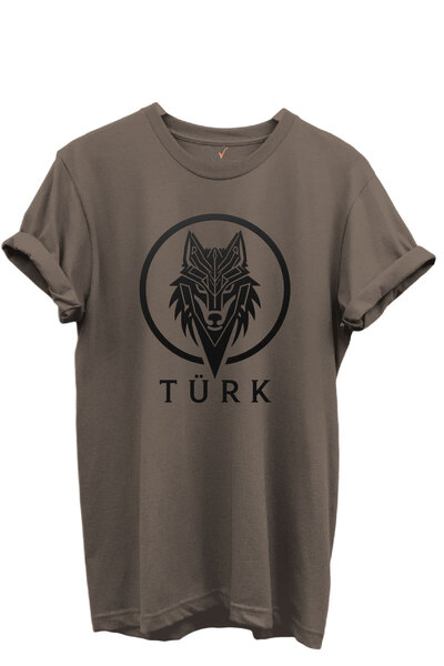 WİDİ Kurt and Turk Special Collection Series-6 Design Printed 100% Cotton T-Shirt