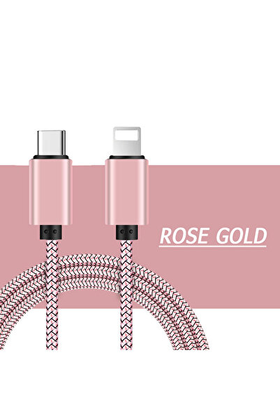 Choice 1PCS Pink 1M 20W PD Fast Charging USB Type C to Lightning Braided Cabl...
