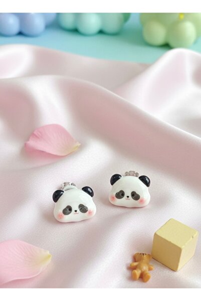 Miss Evita İğnesiz Pandalı Çocuk Klipsli Küpe