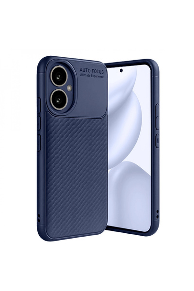 Litae غطاء حماية لهاتف هونر 400 بتركيز تلقائي من الكربون - أزرق داكن