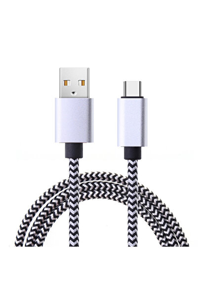 Choice كابل USB Type C أبيض بطول 2 متر، مزامنة بيانات 2.4 أمبير، شحن سريع لله...