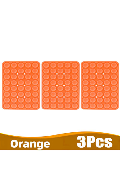 Choice حامل هاتف من السيليكون متعدد الوظائف، 3 قطع، برتقالي، ثابت، مضاد للانز...