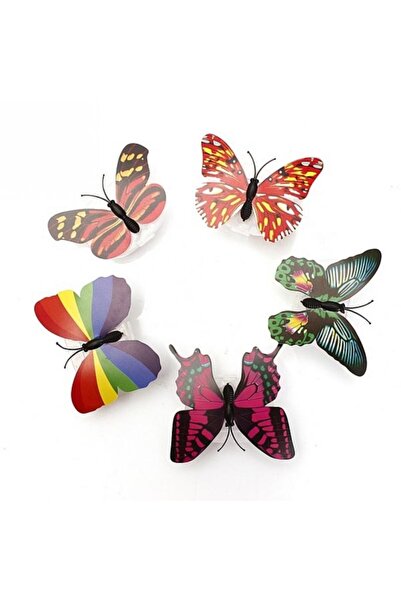 Choice نمط عشوائي 2 قطعة 2/1 قطعة LED الملونة فراشة ضوء الليل DIY LED الثلاجة...