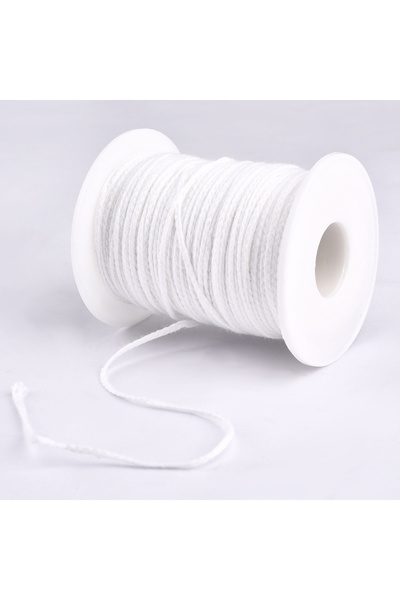 Choice 61M-24 strands Candle Wicks Set 61 Meters/Roll White Candle Wick Cotto...