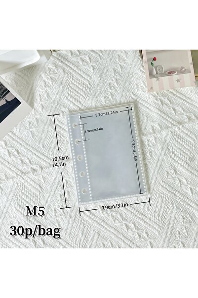 Choice أوراق M5 30P 10/20/30/50P/حقيبة M5/A6/A7 شفافة قابلة للفك، أغطية بلاست...