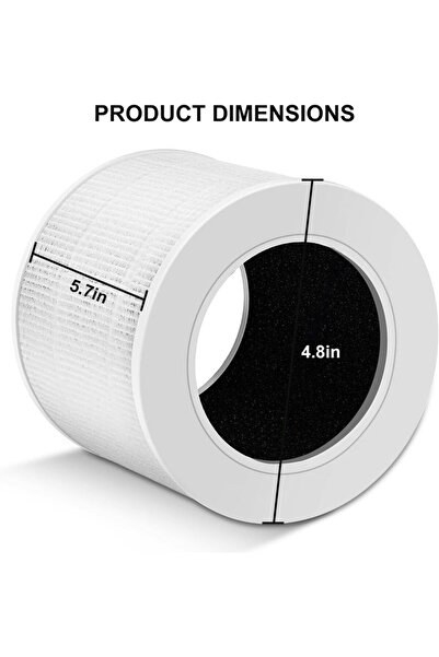 Choice مجموعة فلتر تنقية الهواء من قطعة واحدة عالية الكفاءة من الكربون النشط HEPA بديلة متوافقة مع