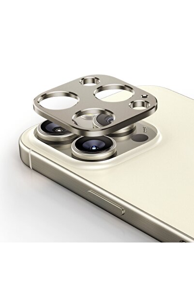 Choice واقي كاميرا معدني DYM من التيتانيوم الذهبي قطعة واحدة لهاتف IPhone 16P...