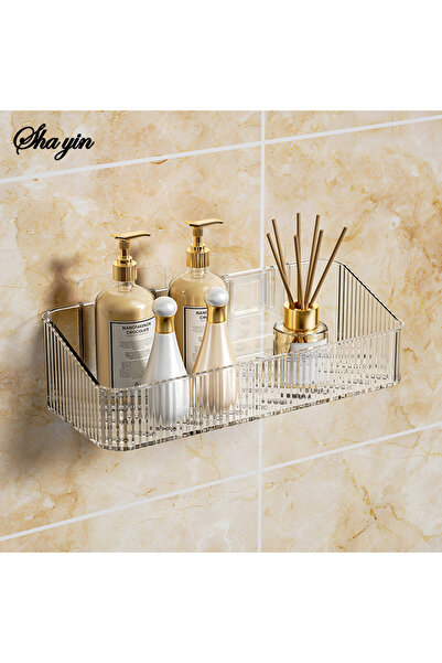 Choice رف تخزين الحمام بلون شفاف مثبت على الحائط للمرحاض والحمام وحوض الغسيل ...