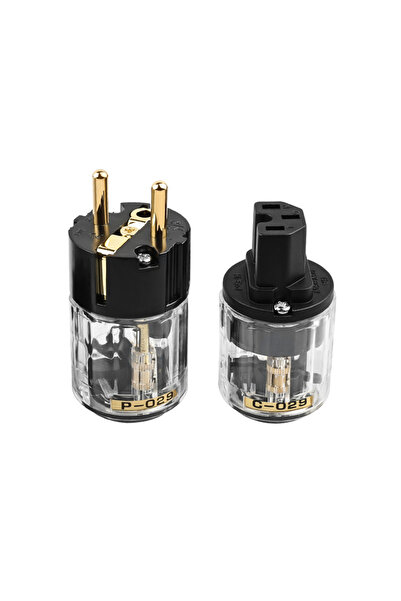 Choice زوج واحد C-029 P-029 زوج واحد من قابس الطاقة Oyaide C-029 P-029 Schuko...