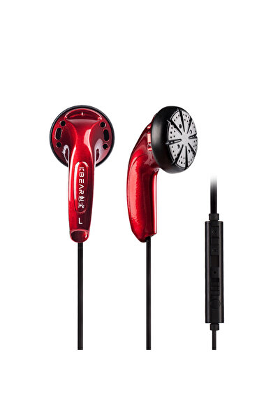 Choice سماعة أذن سلكية هاي فاي من KBEAR Stellar، لون أحمر بدون ميكروفون، مزود...