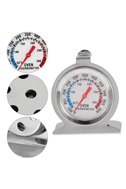 Choice black Food Temperature Stand Up Dial Oven Thermometer Stainless Steel Gauge Gage Large Diameter Meas