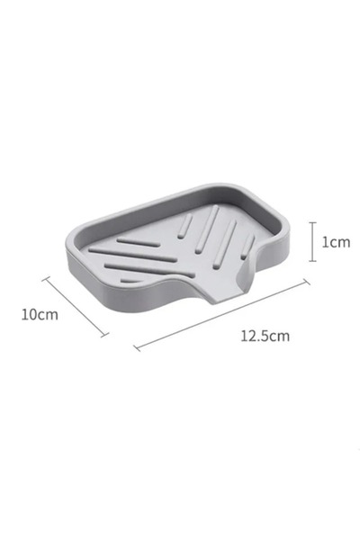 Choice S251013-99 Sink Silicone Tray With drain Soap Sponge Storage Holder Countertop Sink Scrubber Brush S