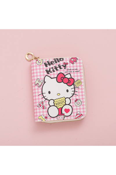 Miniso محفظة نقود معدنية 02 Kawaii Cartoon Hello Kitty من Sanrio حقيبة جلدية ...