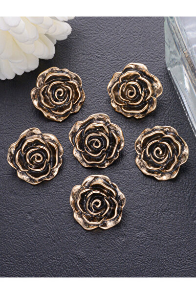 Choice6 2.3cm-10pcs 1 10/50pcs Retro Rose Metal Buttonfor Clothing, Jackets, ...