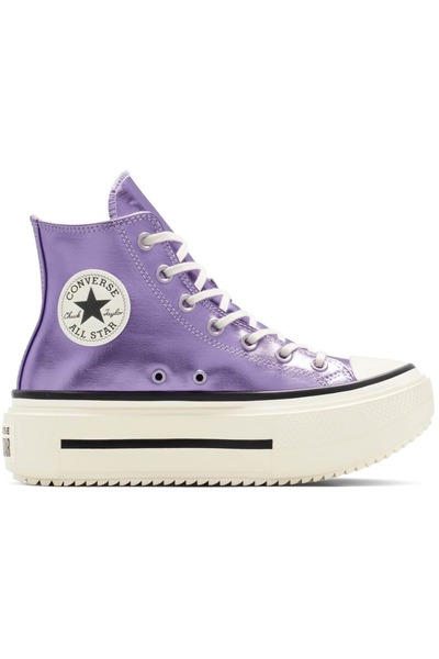 Converse Sneakers Chuck Taylor All Star Lift Double Stack Platform Metallic, Purple, Unisex