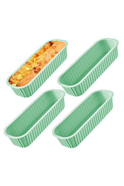 Choice 4 قطع من قوالب السيليكون الصغيرة المستطيلة باللون الأخضر النعناعي 1/4 ...