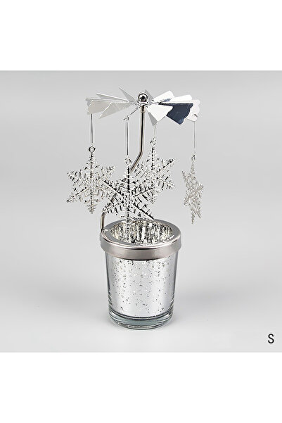 Choice حامل شموع دوار ساخن من Silver-S، حامل شموع لتزيين المنزل، هدية لحفلات الهالوين وعيد الميلاد