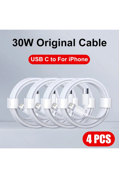 Choice 1 متر 4 قطع 5-1 قطعة كابل شحن سريع 30 وات لهاتف iPhone 13 12 11 14 Pro...