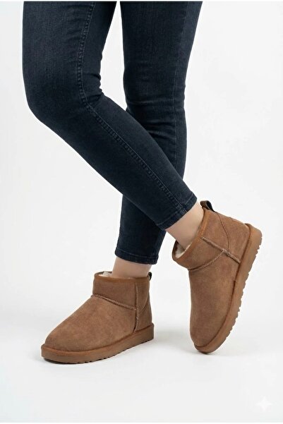 LastStep Kadın Süet Içi Kürklü Alçak Taban Bilekte Kısa Kadın Bot&bootie