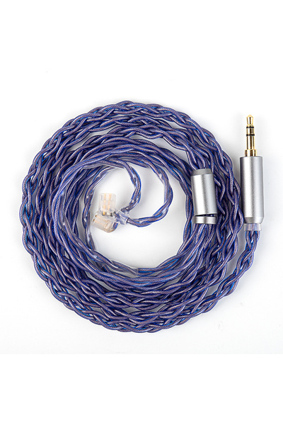 Choice كابل سماعة أذن نيون QDC3.5 KBEAR أرجواني بطول 1.2 متر، 4 أنوية 5N، سلك...