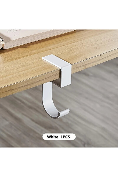 Choice منظم خطافات مكتب من الألومنيوم باللون الأبيض بتصميم مضاد للانزلاق بالل...