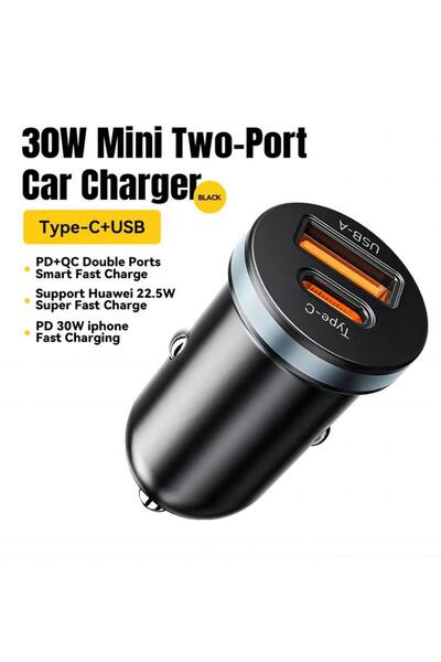 Choice شاحن سيارة CDQ001 30 واط 5 أمبير QC 4.0 PD 3.0 USB للشحن السريع 4.0 US...