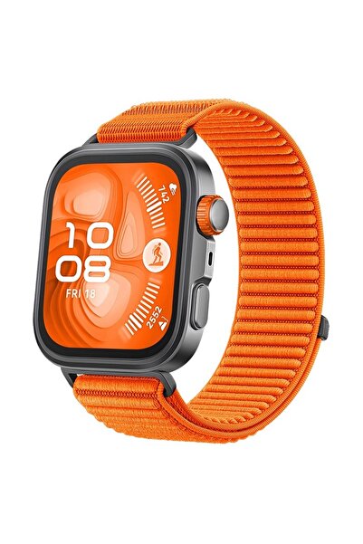 Choice سوار رياضي من النايلون المنسوج باللون البرتقالي لساعة Fit4Pro Fit4 3 F...
