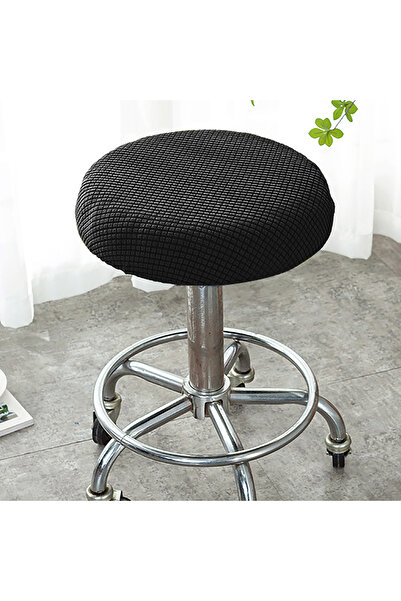 Choice 1 قطعة من غطاء الكرسي الدائري المرن المصنوع من قماش الصوف بلون واحد با...