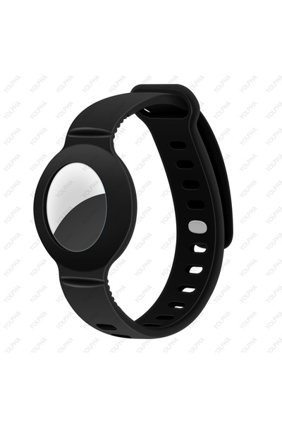 Choice Black AirTag Case Silicone Strap Adjustable Wristband Anti-Scratch Air...
