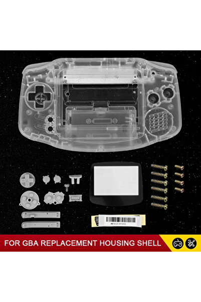 Choice غطاء بديل كامل جديد شفاف أسود شفاف لجهاز نينتندو جيم بي
