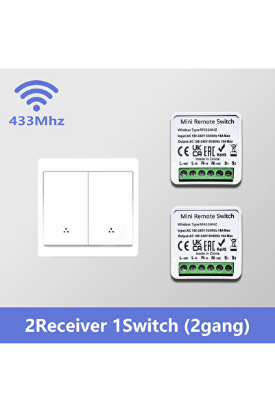 Choice 2 جهاز استقبال 1 مفتاح RF 433 ميجا هرتز لاسلكي ذكي لوحة مفاتيح إضاءة ا...