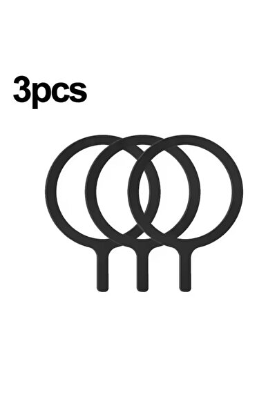 Choice 3 قطع سوداء اللون من ملصقات المغناطيس العالمية، حلقة محول مغناطيسية من...