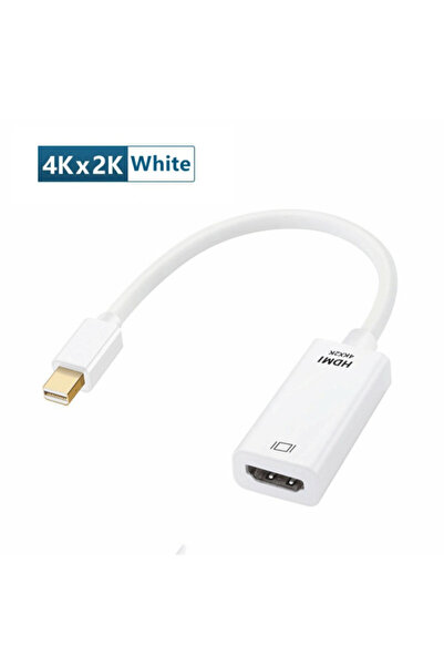 Choice كابل محول 4K White Mini DP إلى HDMI متوافق مع 4K/1080P Mini DP ذكر إلى...