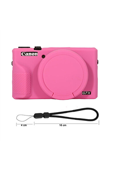 Choice جراب سيليكون Azalea Red-G7X3 لكاميرا Canon G7XIII G7X3، غطاء حماية لجس...
