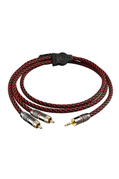 Choice3 كابل صوتي عالي الجودة من YYTCG بطول 1.5 متر، ثنائي القناة 3.5 ملم إلى...