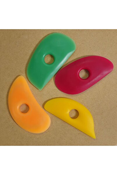 Choice مكشطة فخار سيليكون بأربعة ألوان، أدوات كشط، نحت سيراميك، تشكيل، إكسسوا...