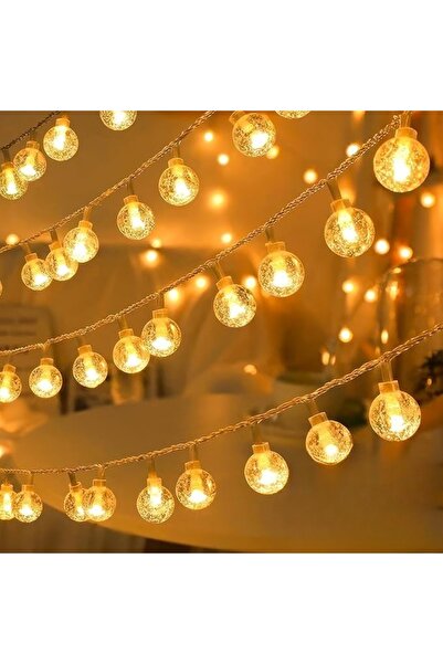 Choice سلسلة أضواء LED دافئة على شكل كرة فقاعية بطول 1.5 متر، 10 مصابيح LED، متوهجة باللون الذهبي، تعمل بالبطارية/USB، إضاءة خرافية داخلية