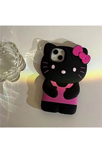 Miniso جراب هاتف ناعم من السيليكون ثلاثي الأبعاد بتصميم فيونكة قطة صغيرة لهات...