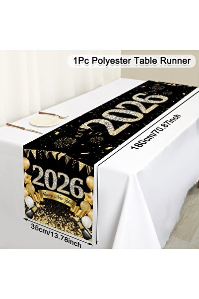 Choice 1 2026 مفرش طاولة من البوليستر بلون الشمبانيا والألعاب النارية بمناسبة...